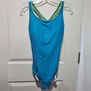 Speedo Women's Blue One-Piece Swimsuit